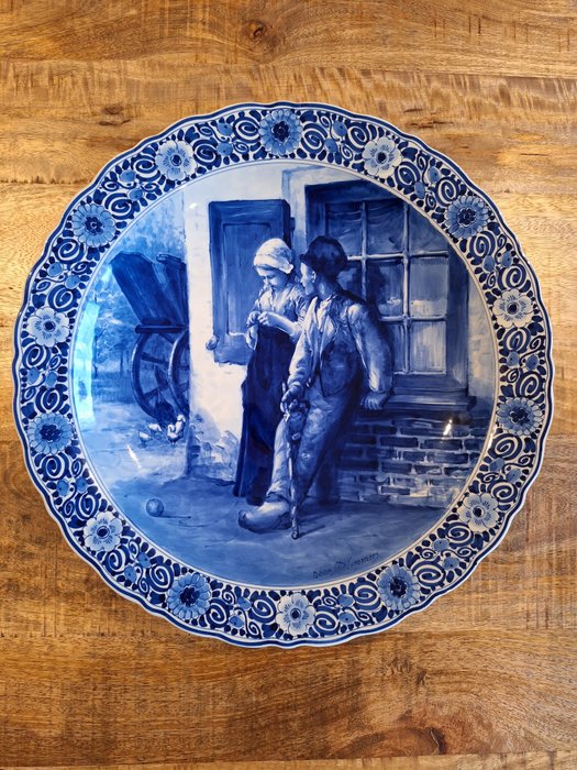 De Porceleyne Fles, Delft - Plate - Schilderij naar Blommers - Earthenware