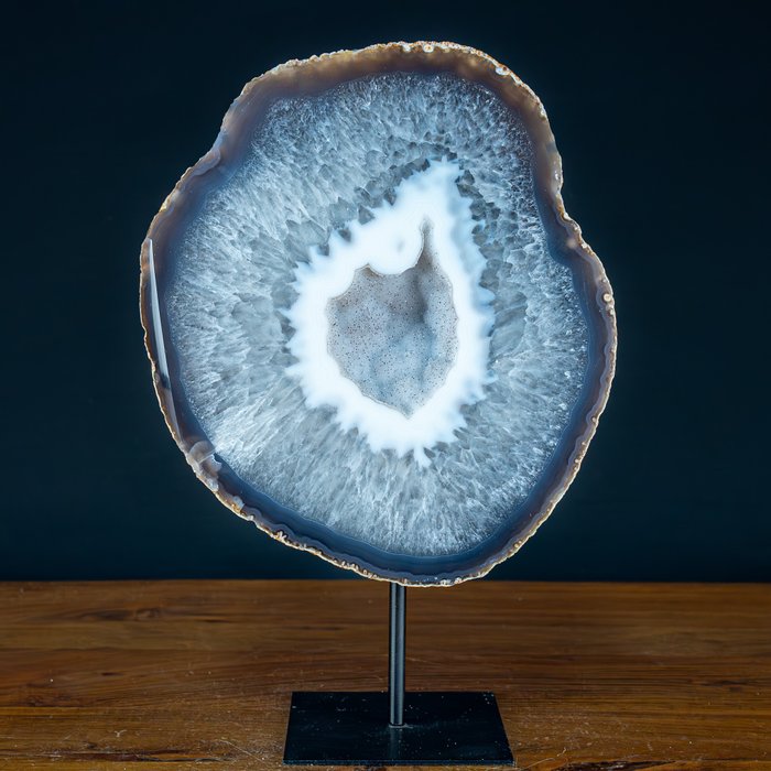 Natural Cut Geode Chalcedony & Agate On Stand- 4899.92 g