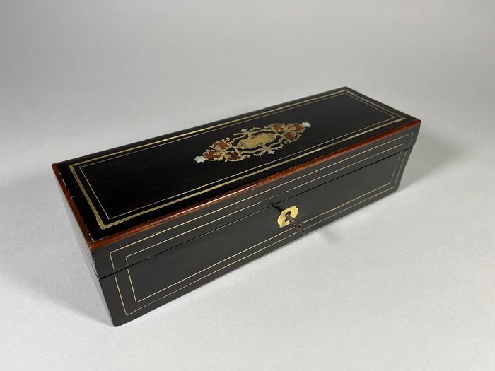 Jewellery box - Brass, Rosewood, Wood (Tulipwood), Bois noirci