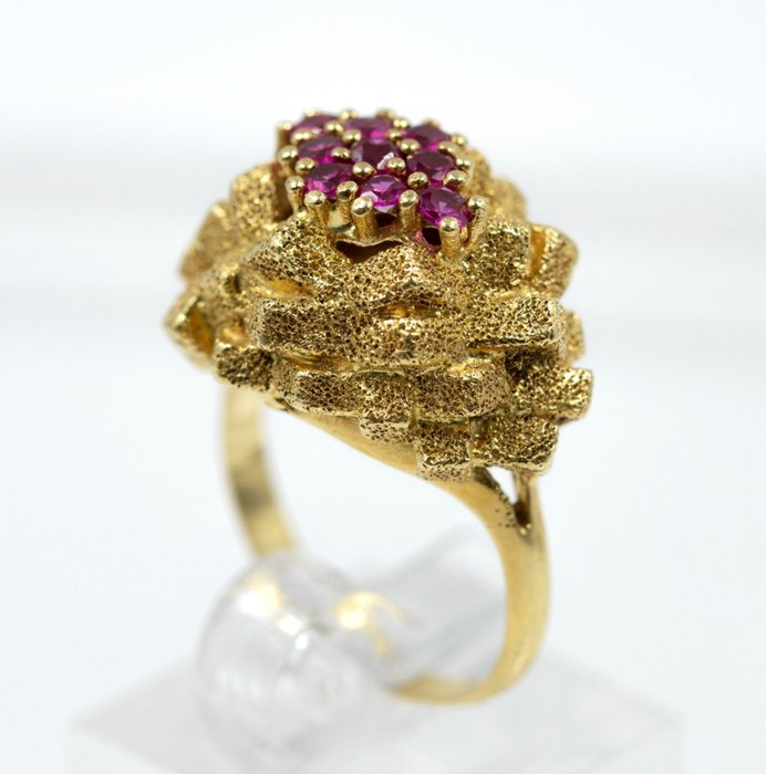 Ring - Yellow gold  0.45ct. Ruby 