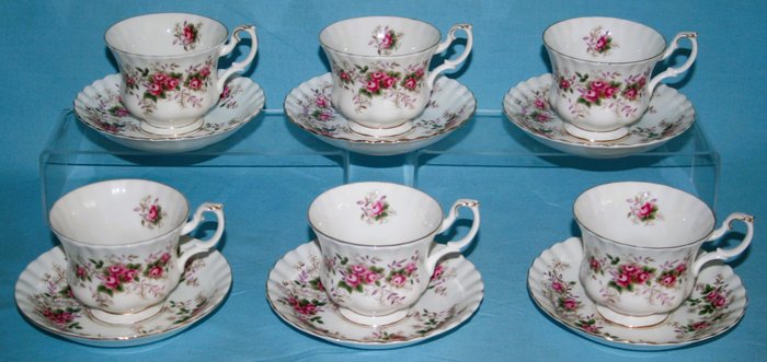 Royal Albert - Tea - Kop en schotel (6) - Lavender Rose - Beenderporselein