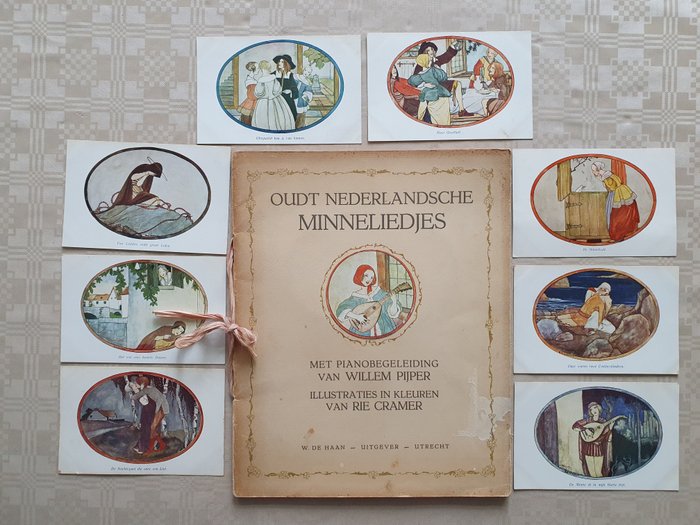 Paesi Bassi - Libro di stampe/spartiti di Rie Cramer e W. de Haan - Cartolina (35) - 1920-1950