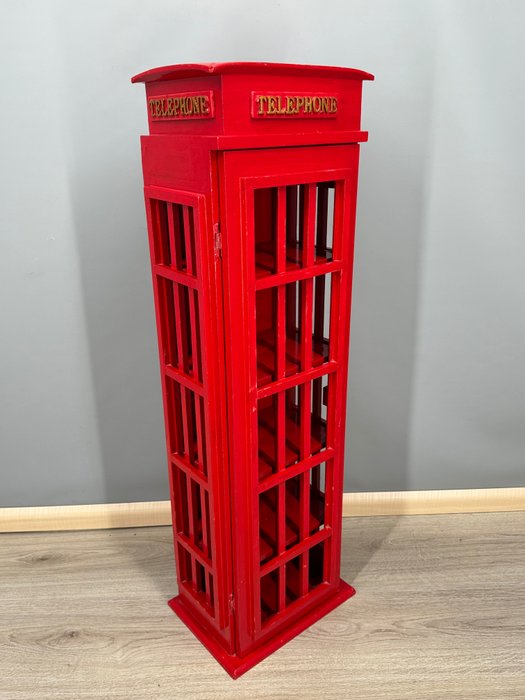 Authentieke vitrinekast als Engelse telefooncel - Display cabinet - Wood