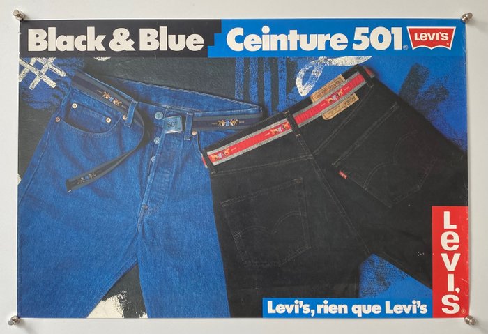 Levi’s - Black & Blue, Ceinture 501 - Década de 1980