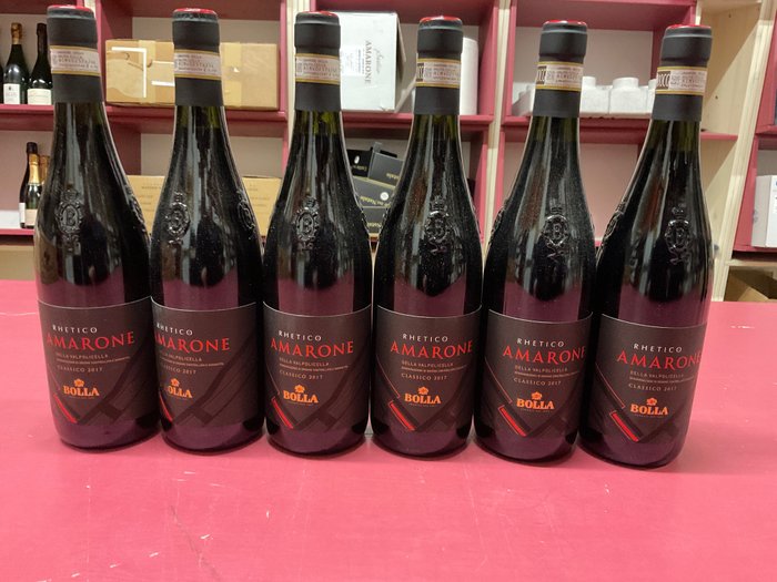 2017 Bolla Rhetico - Amarone della Valpolicella - 6 Bottiglie (0,75 L)
