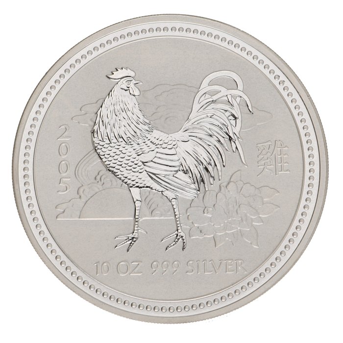 Austrália. 10 Dollars 2005 - ''Rooster'' 10 Oz