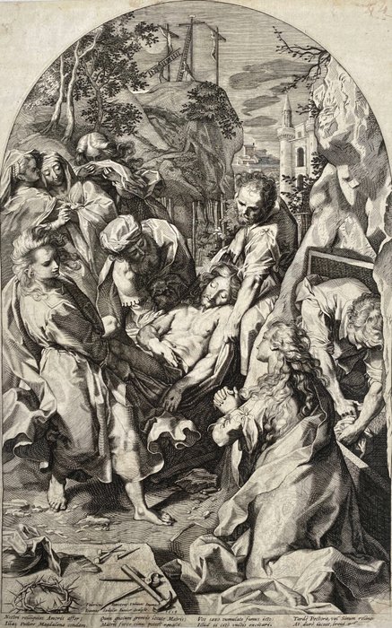 Johann Sadeler II (1588-1665) after Federico Barocci (1535–1612) - The Entombment of Christ