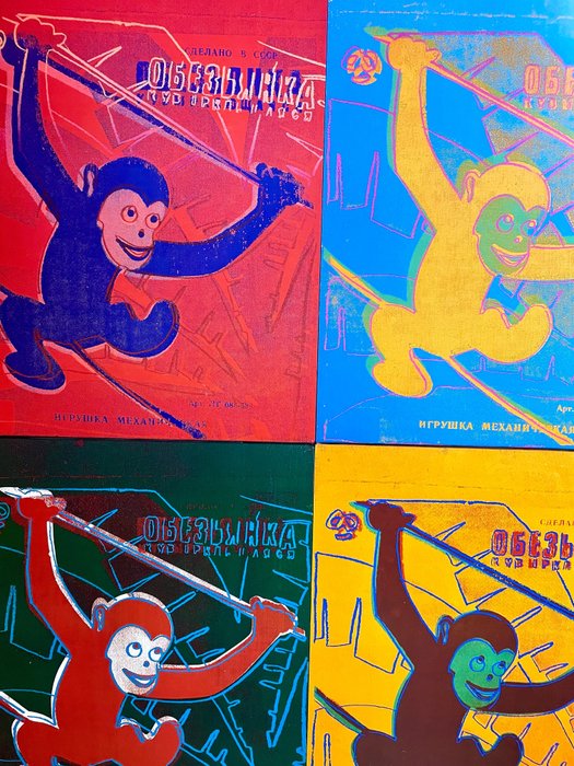 Andy Warhol (1928-1987) - Four Monkeys (1983) XXL - década de 1990