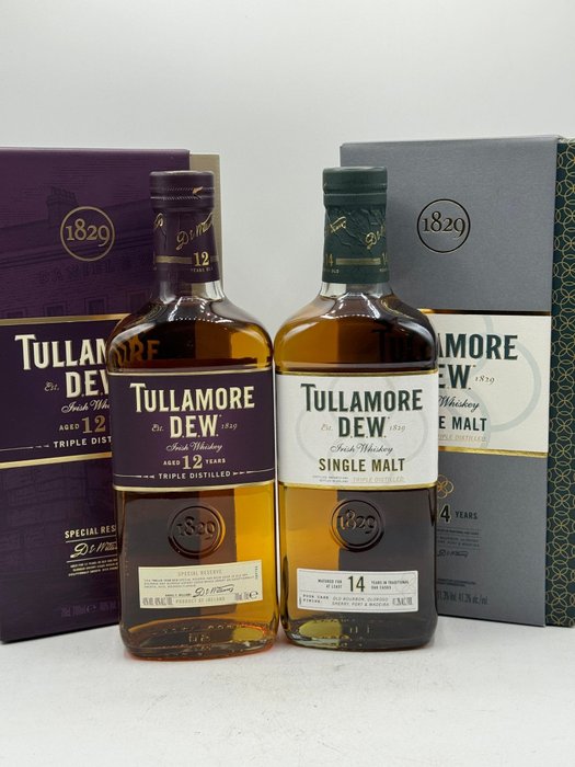 Tullamore Dew - 12 yo & 14 yo  - 700毫升 - 2 bottles