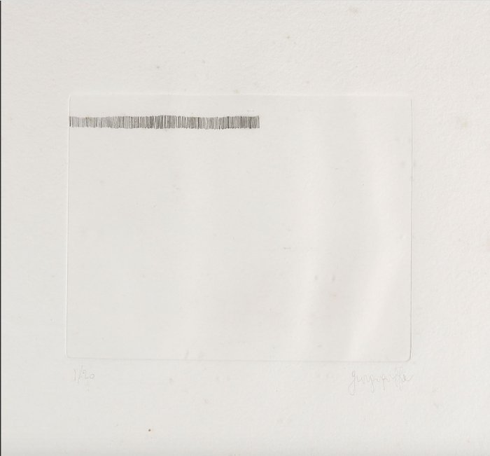 Giorgio Griffa - Bloksnijwerk, Linee verticali - 28 cm - Papier