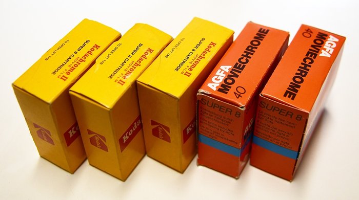 Agfa, Kodak super 8mm pellicule Filmcamera