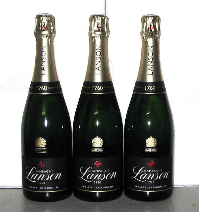 Lanson, Lanson "Le Black Création 258" - Champagne Brut - 3 Bouteilles (0,75 L)