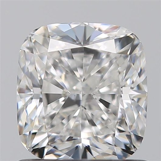 1 pcs Diamant - 0.80 ct - Cushion - F - VS2