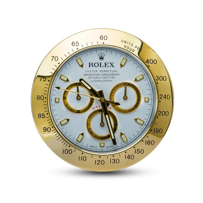 Vegg klokke - Konsesjonær Rolex Cosmograph Daytona Display Clock - Aluminium, Glass - 2020+