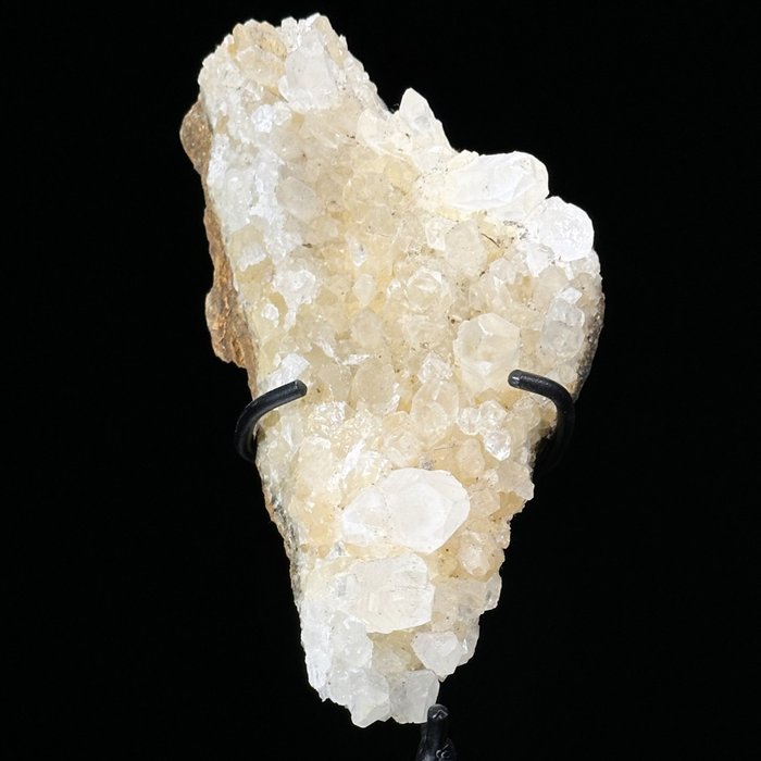 INGEN RESERVEPRIS - Vidunderlig krystalkvarts Krystalklynge på et brugerdefineret stativ - Højde: 18 cm - Bredde: 7 cm- 800 g - (1)