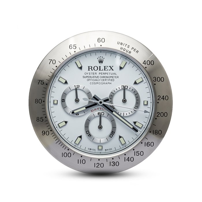 Relógio de parede - Concessionário Rolex Cosmograph Daytona Display Clo - Alumínio, Vidro - Depois de 2020