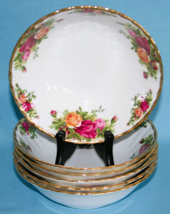Royal Albert - Cereal Bowls - Sett med boller (6) - Old Country Rose - Porselen