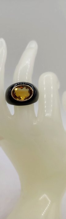 Ingen reservasjonspris - Ring - 14 karat gull - Gull Topas 