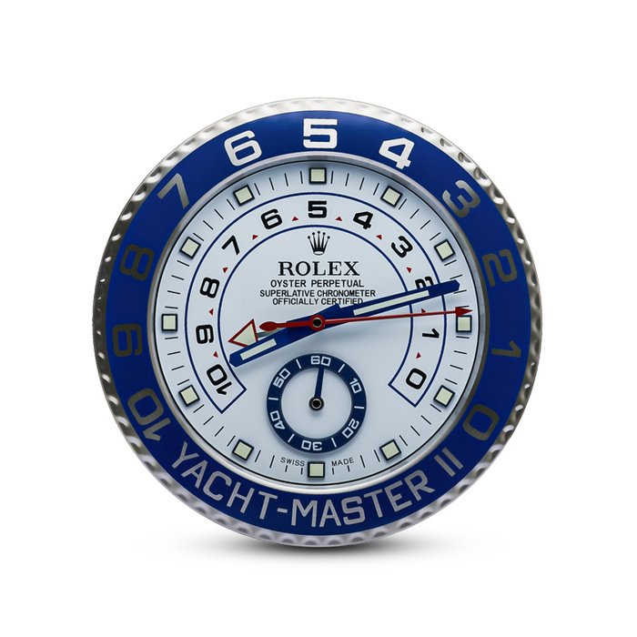 挂钟 - 特许经销商 Rolex Yacht Master II 显示时钟 - 玻璃, 铝 - 2020年及之后