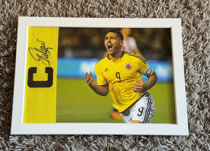 Radamel Falcao, Colombia, Campeonato Mundial de fútbol - Brazalete de capitán, enmarcado