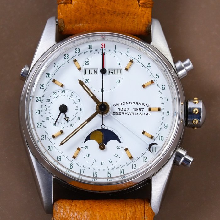 Eberhard & Co. - Navy Master Chronograph Triple Date Moonphase - 31011/A - Heren - 1990-1999