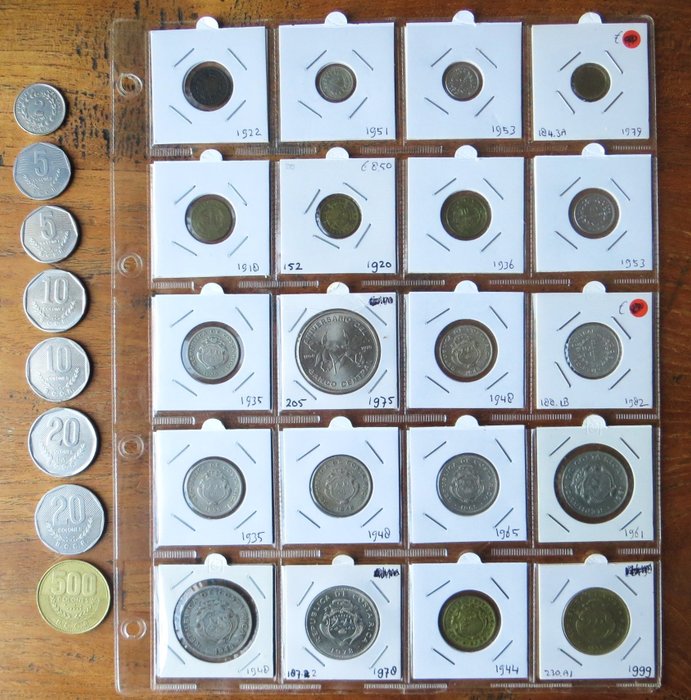 Costa Rica. 5 Centavos t/m 500 Pesos 1918/2003 (28 verschillende)