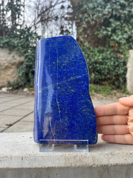 Niebieski lapis lazuli Dowolna forma - Wysokość: 19 cm - Szerokość: 10 cm- 1.23 kg - (1)