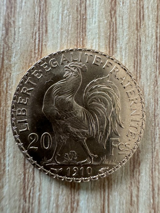 Frankreich. Third Republic (1870-1940). 20 Francs 1910 Marianne