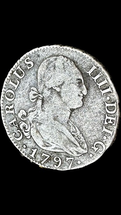 Spanyolország. Carlos IV (1788-1808). 2 Reales 1797 Madrid MF