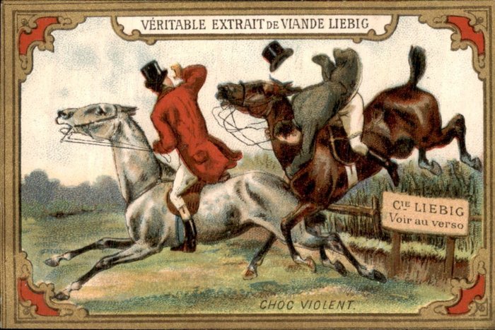 Frankreich - Liebig Chromo S169 – SCHLECHTE HORSEMANSHIP – SELTEN - Postkarte (6) - 1886-1886