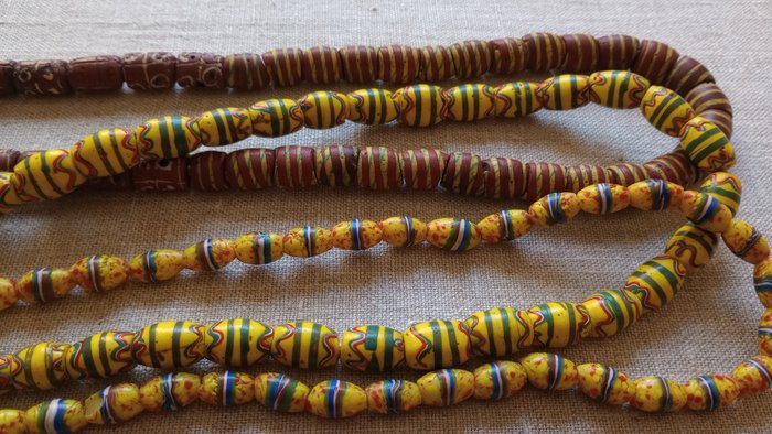 Perles millefiori vénitiennes - Achantis - Ghana
