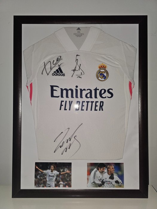 Real Madrid - Figo & Raul & Roberto Carlos - Voetbalshirt