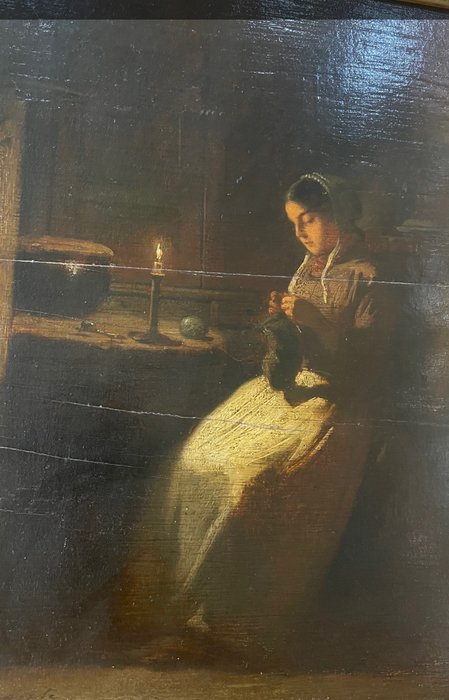 Amedee de Ternante (XIX), attributed to - Donna a l’heure di candela