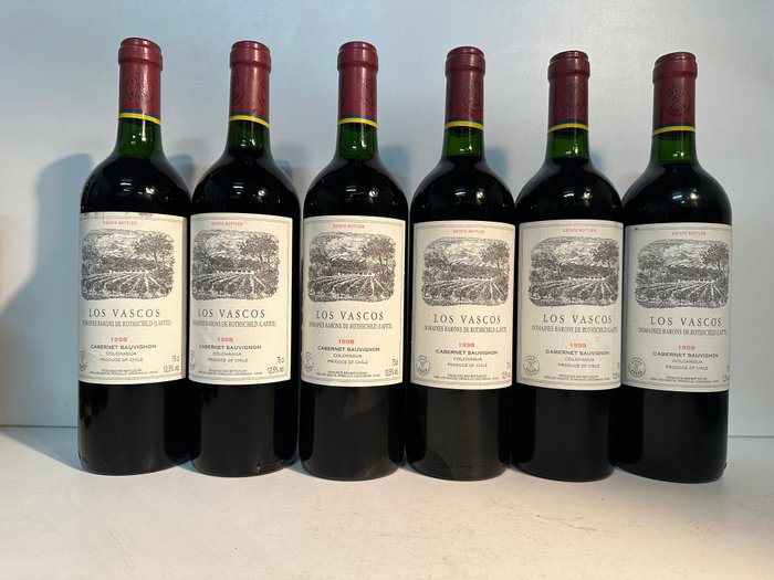 1998 Los Vascos Cabernet Sauvignon Domaines Barons de Rothschild - 空加瓜谷 - 6 Bottles (0.75L)