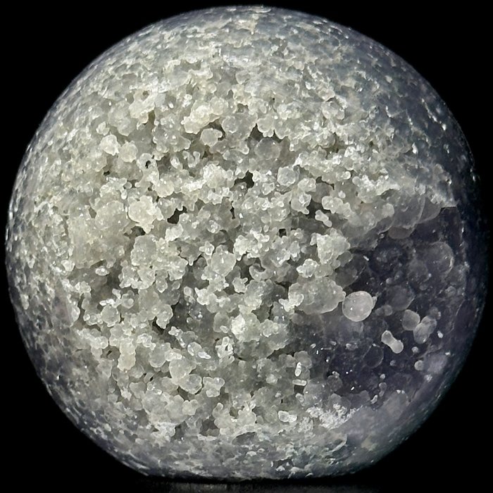AUCUN PRIX DE RÉSERVE - Merveilleuse Agate Raisin sphère sur un support personnalisé - Hauteur : 14 cm - Largeur : 6 cm- 500 g - (1)