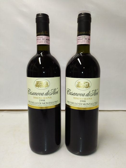 1998 Casanova di Neri Tenuta Nuova - Brunello di Montalcino - 2 Flasker (0,75 L)