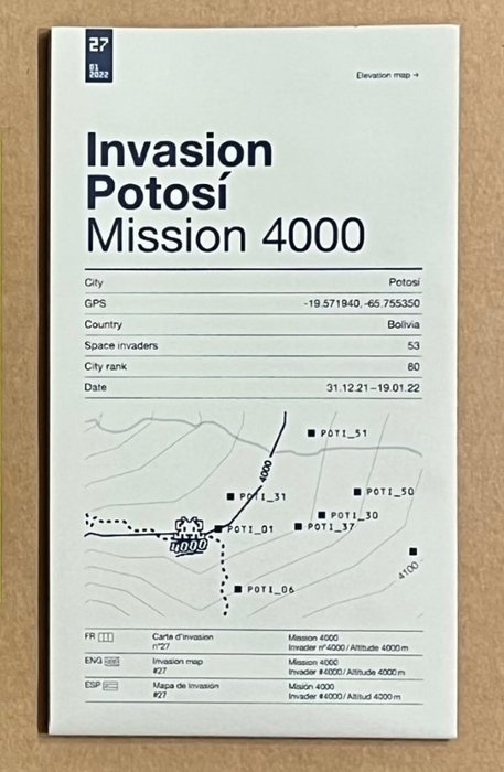 invader - "Invasion Potosi Map, Mission 4000" - 2022