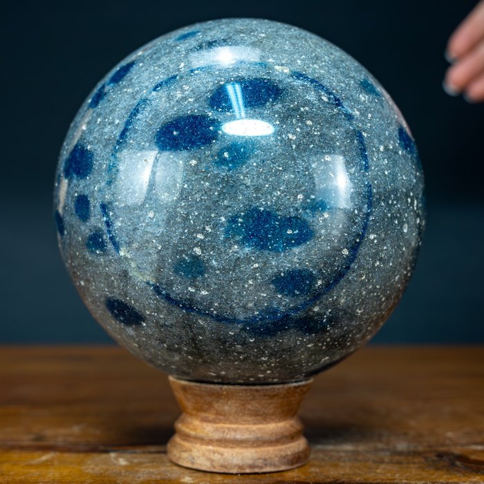 **Pas de prix de réserve** Rare Blue K2 Sphère- 1755.7 g