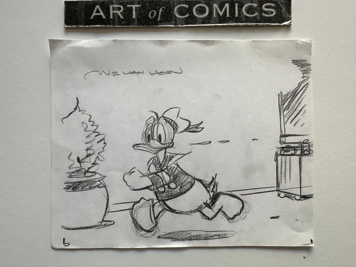 William van Horn - 1 Original page - Donald Duck - Preliminary drawing - Donald Duck (late 1990s)