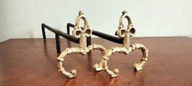 Fireplace accessory (2) - Clover - Bronze & Iron