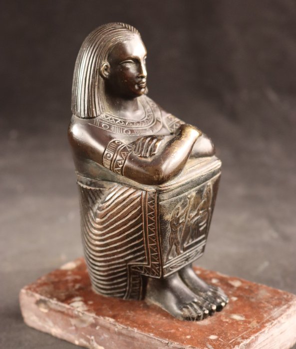 'Egyptian Revival' stijl - Inktpot - Brons, Marmer