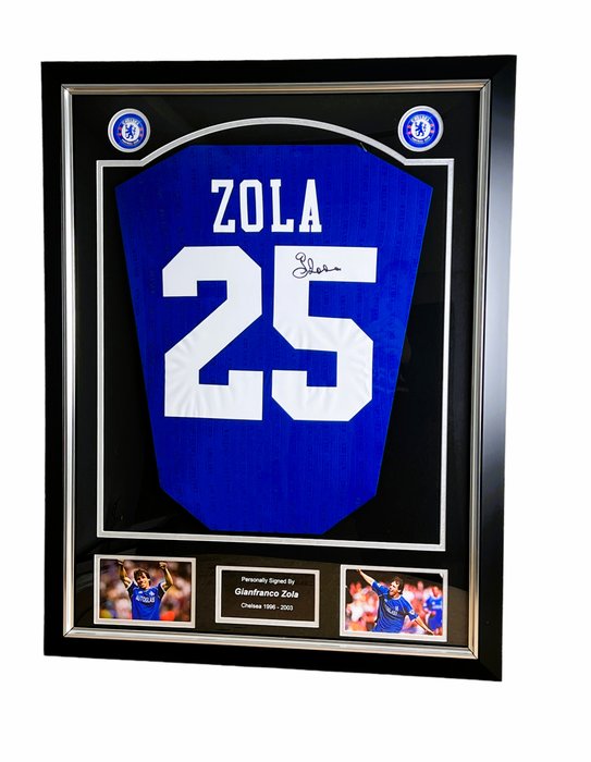 Chelsea - Europäische Fußball-Liga - Gianfranco Zola - Fußballtrikot