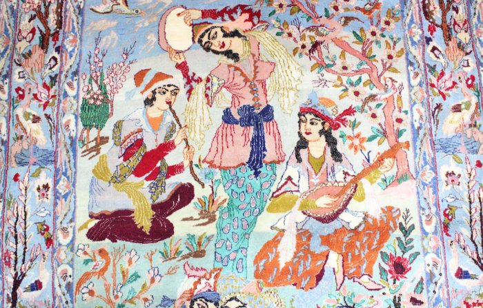 Persisk teppe Isphahan kork silke på silke 1001 Nights - Teppe - 163 cm - 105 cm