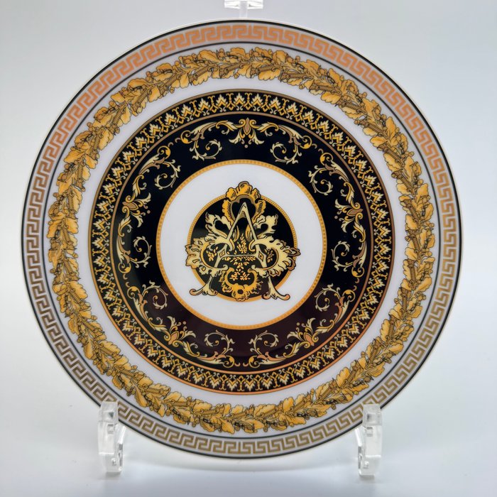 Rosenthal Versace - Talerz - BROTTELLER 17 cm VIRTUS ALPHABET Buchstabe A - Porcelana