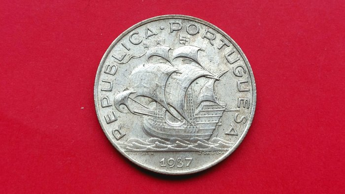 葡萄牙. Republic. 5 escudos 1937 - ESCASSA