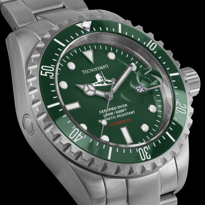 Tecnotempo® - Automatic Diver 2000M "Submarine" -  - Limited Edition - No Reserve Price - TT.2000.SV2 (Green dial) - Men - 2011-present