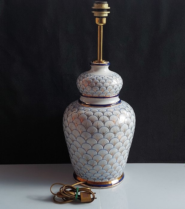 Capodimonte - Lampa stołowa - Pawie - Porcelana