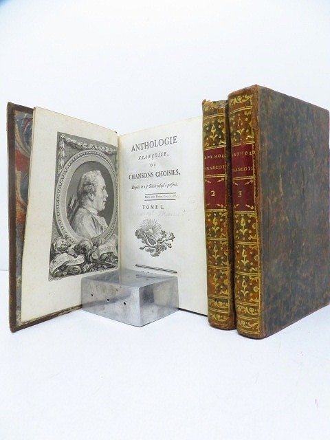Jean Monnet & Meusnier de Querlon / Gravelot; Cochin - Anthologie françoise ou chansons choisies - 1765