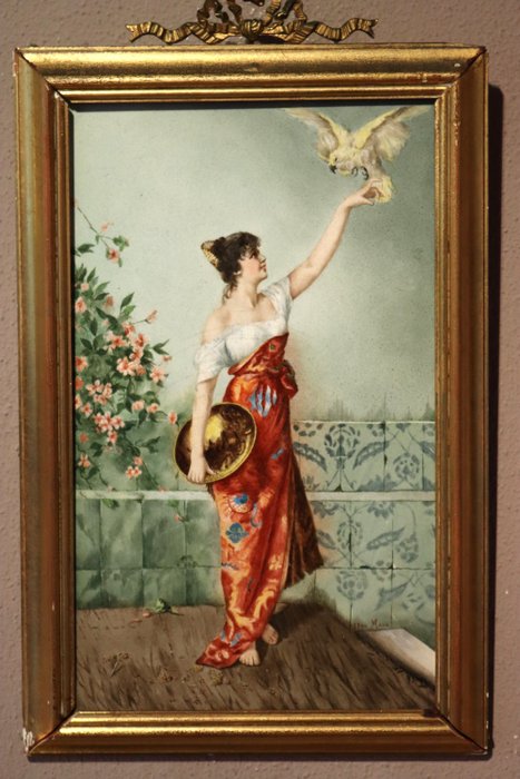 Marie (19th. cent.) - 小匾 - 瓷器