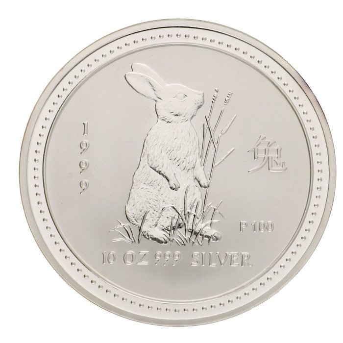 Austrália. 10 Dollars 1999 - ''Rabbit'' 10 Oz